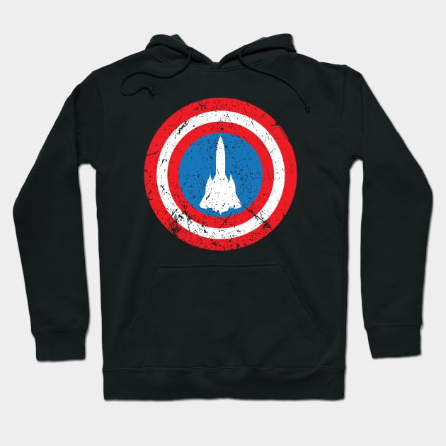 SR-71 Blackbird Shield Hoodie by Mandra